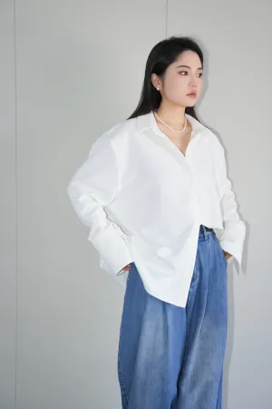 x ninido Everyday Draping Shirt - White